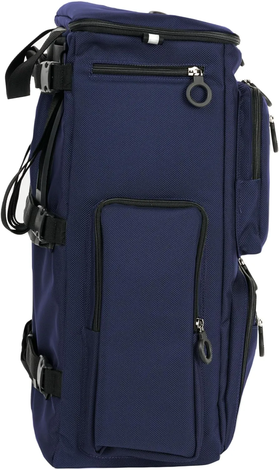 Classic Large Adaptive Wheelchair Backpack for Back of Chair – 50L EZ-Access Respirator-Compatible Wheelchair Bag – Mobility Scooter & Electric Wheelchair Accessories, Navy Blue/Aqua