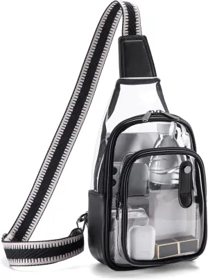 Clear Bag for Stadium Events, Clear Purses For Women Stadium Crossbody Clear Fanny pack For Women Concert Bag