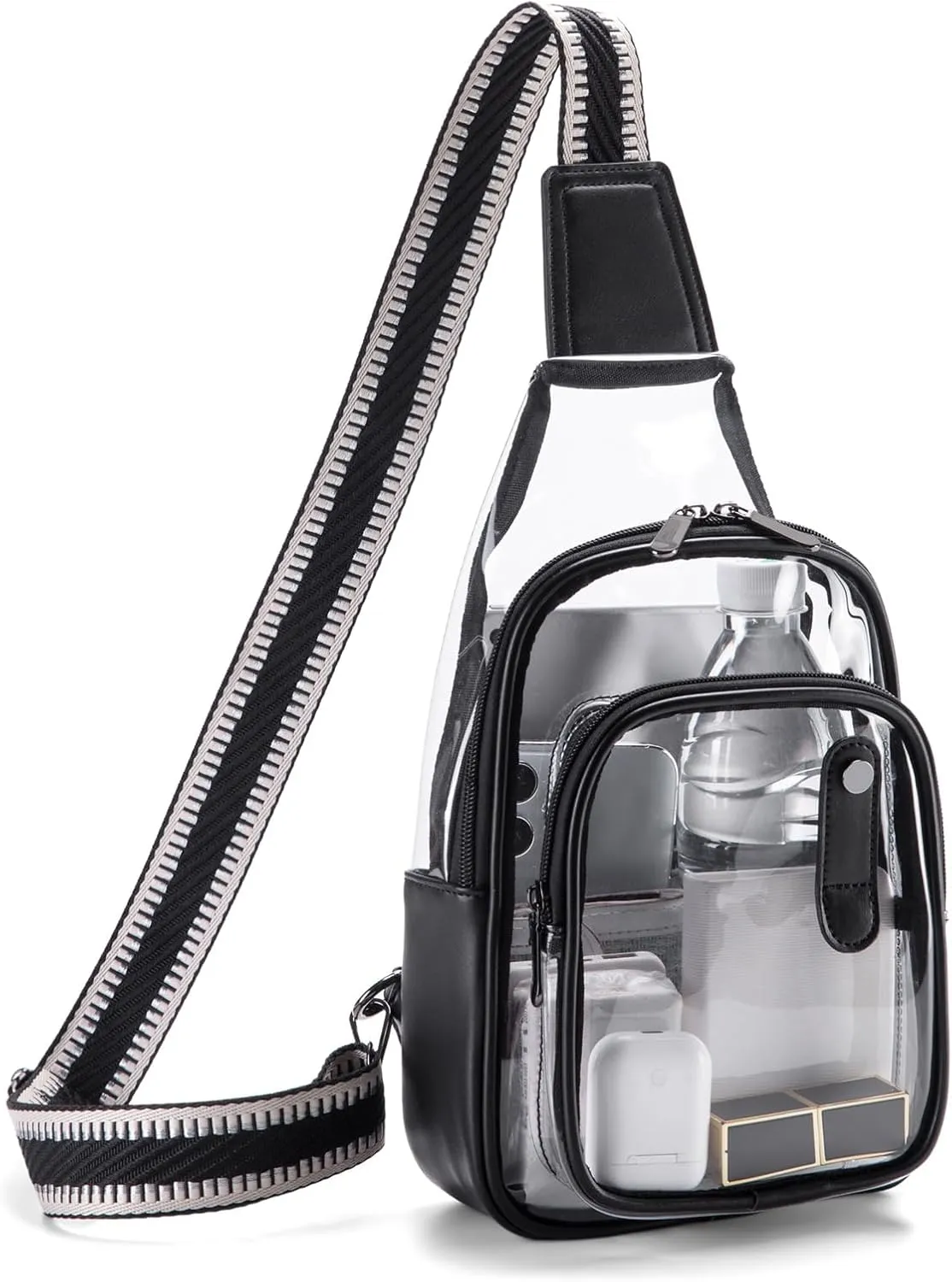 Clear Bag for Stadium Events, Clear Purses For Women Stadium Crossbody Clear Fanny pack For Women Concert Bag