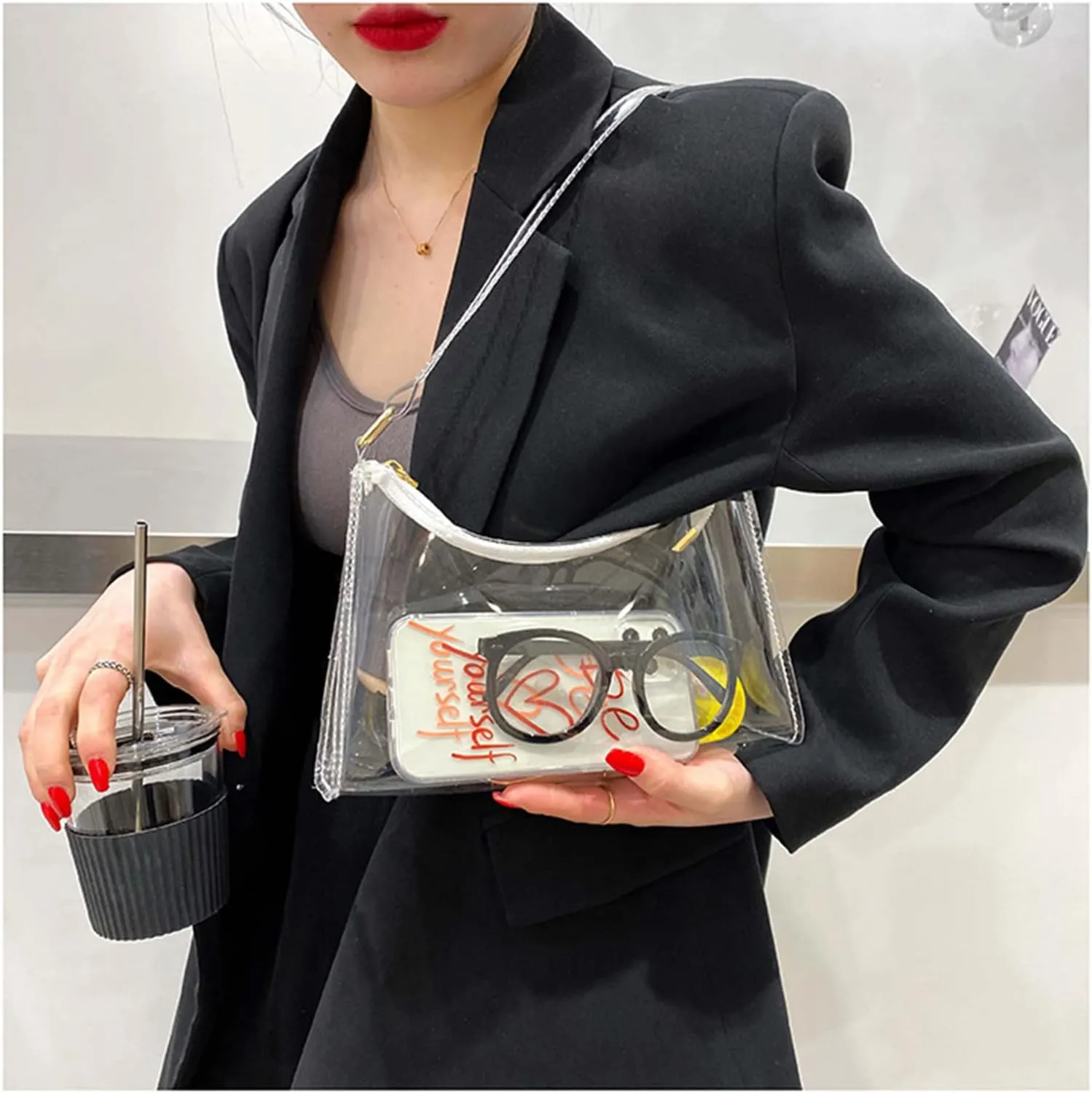 Clear Bag for Stadium Events Women's Purse Handbags Small Purse shoulder bag Crossbody Bag