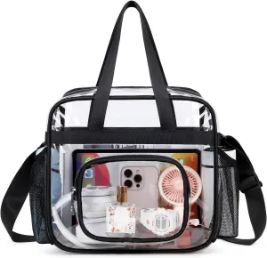 Clear Bags Stadium Approved,See Through Tote Bag Shoulder Strap Large Transparent Bag