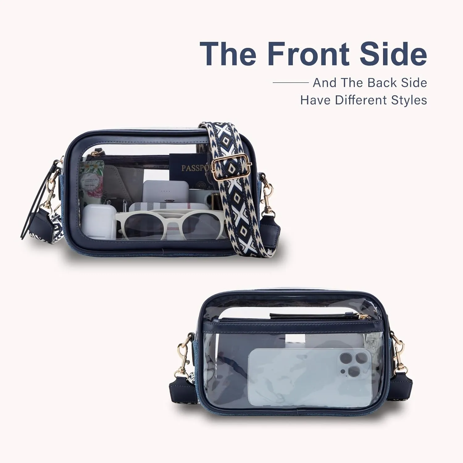 Clear Purse for Women, Clear Bag for Stadium Events