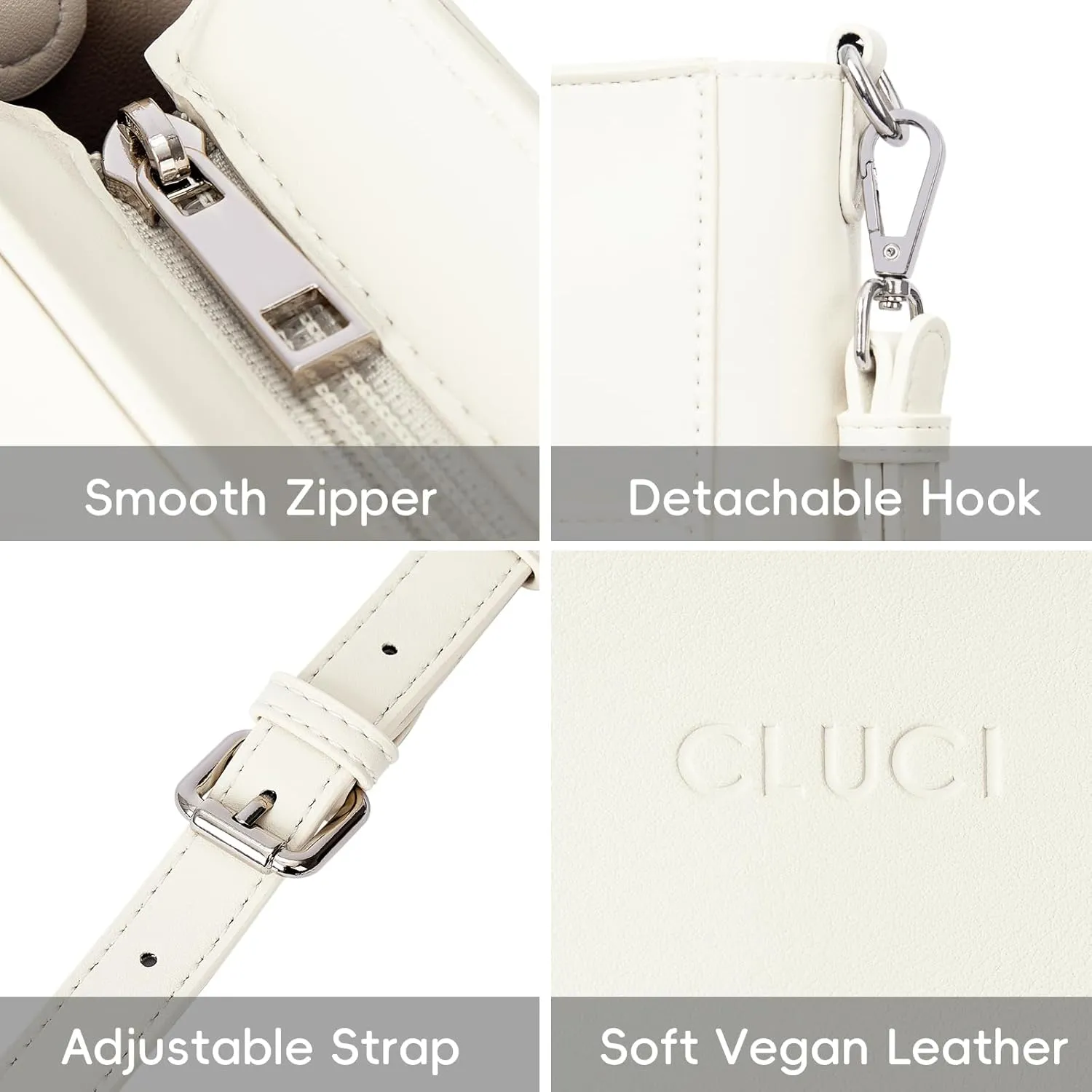 CLUCI Small Crossbody Bags for Women Trendy PU Leather Cell Phone Purse Wallet with Adjustable Strap