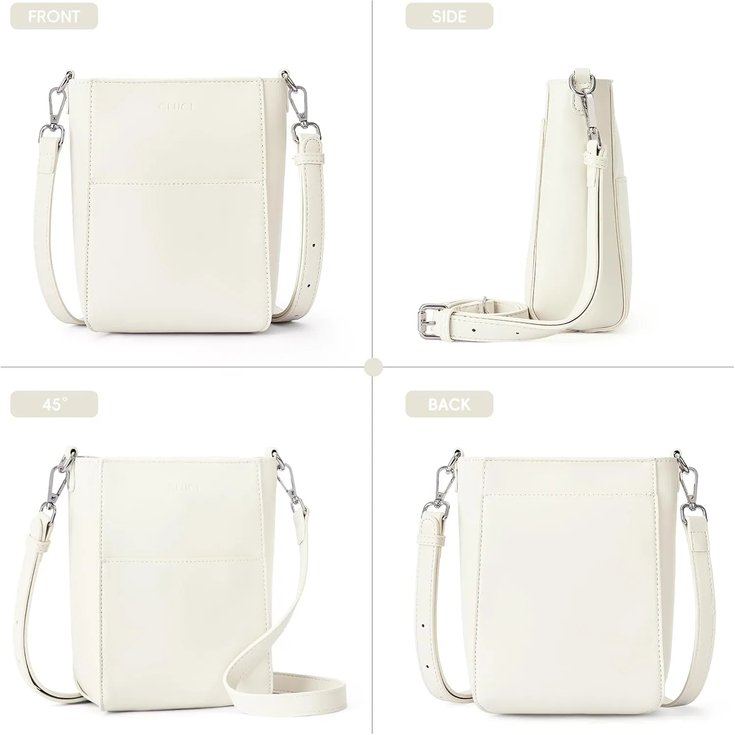 CLUCI Small Crossbody Bags for Women Trendy PU Leather Cell Phone Purse Wallet with Adjustable Strap