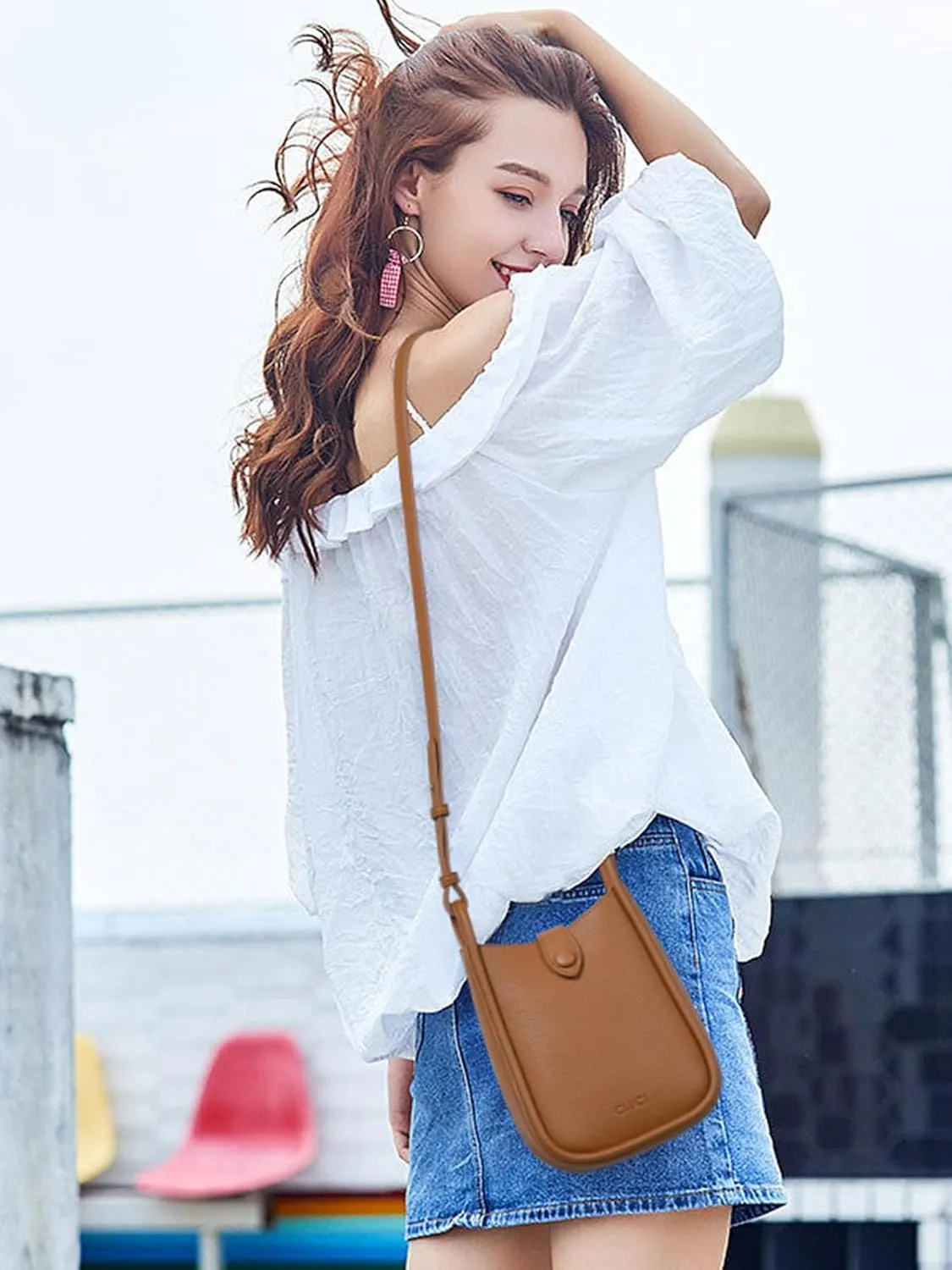 CLUCI Small Crossbody Bags for Women Trendy PU Leather Cell Phone Purse Wallet with Adjustable Strap