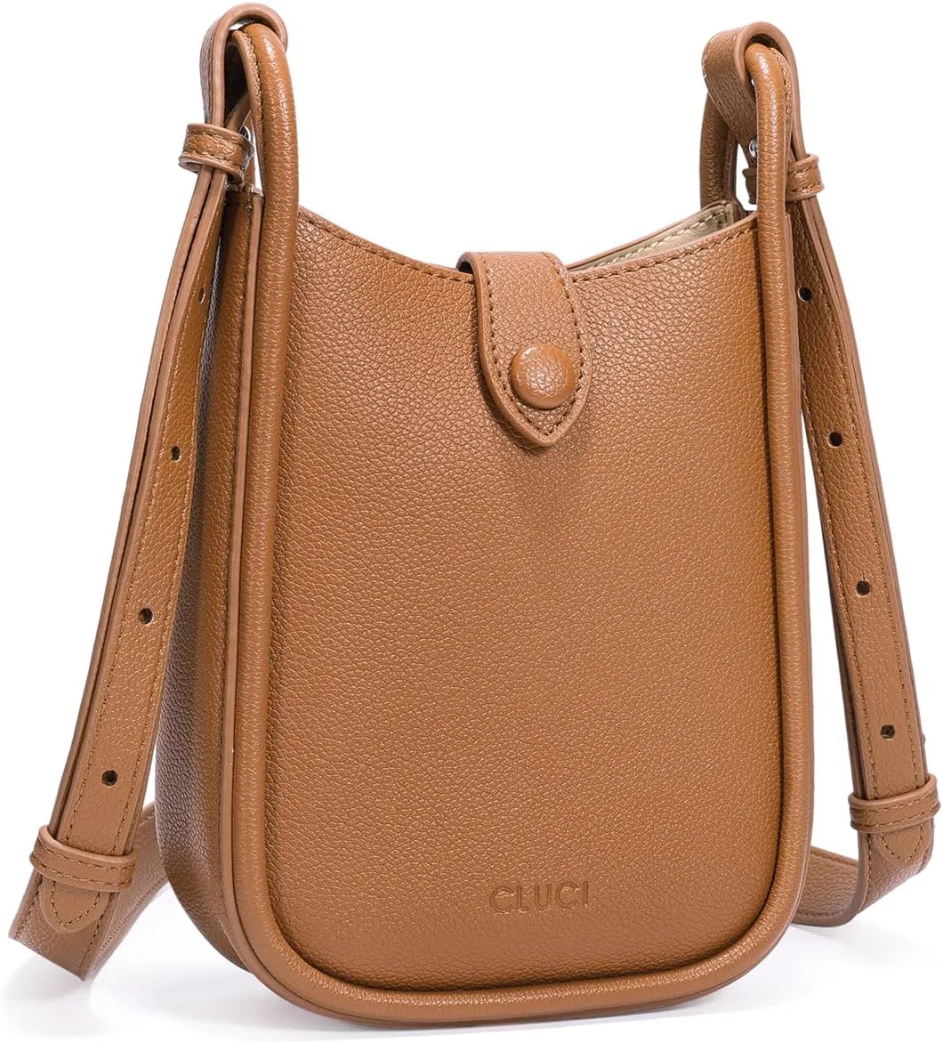 CLUCI Small Crossbody Bags for Women Trendy PU Leather Cell Phone Purse Wallet with Adjustable Strap