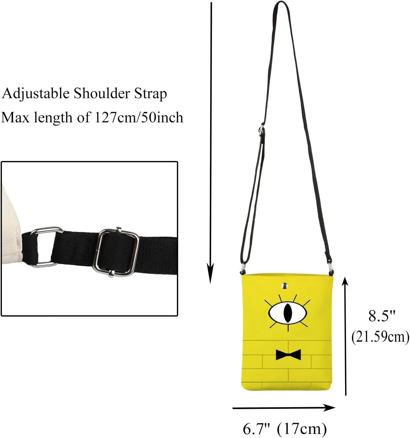 CMNIM Bill Cartoon Crossbody Bag Cartoon Inspired Gifts for Bill C Fans Cartoon Character Crossbody Purse