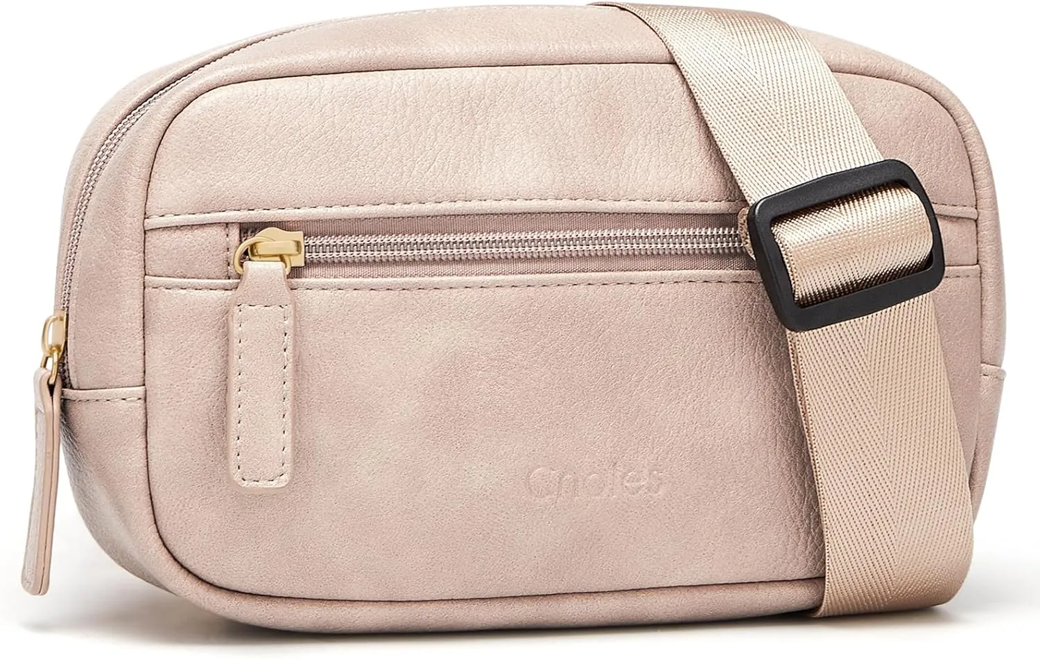 Cnoles Belt Bag for Women Fashion Waist Bag Vegan Leather Fanny Pack Crossbody Bags for Women With Adjustable Straps Grey