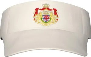 Coat of Arms Luxembourg Adult Sun Visor Cap - UV Protection, Breathable, Adjustable, Sports & Outdoor Hat Black