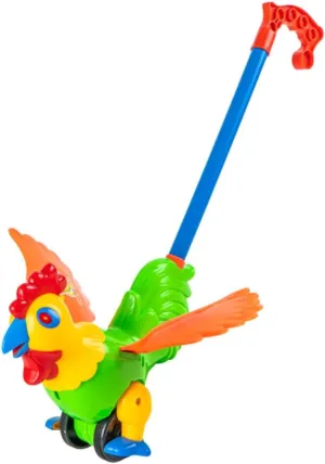 Colored Walker Cartoon Rooster Design Early Learning Push for Enhances Balance and Coordination Random Colors