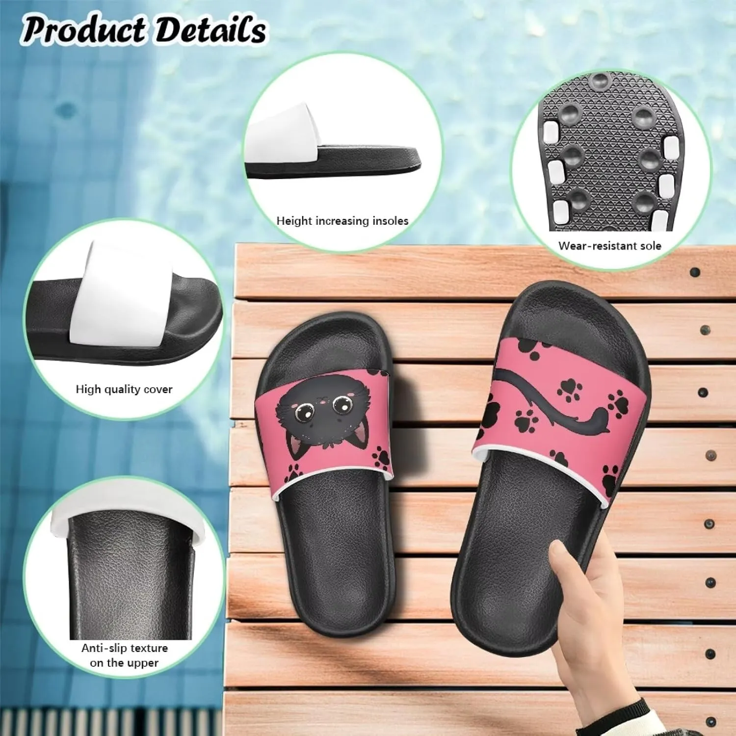 Comfortable Girls Sandals Toddler Kids Shower Shoes Summer Slippers Girls Flip Flops