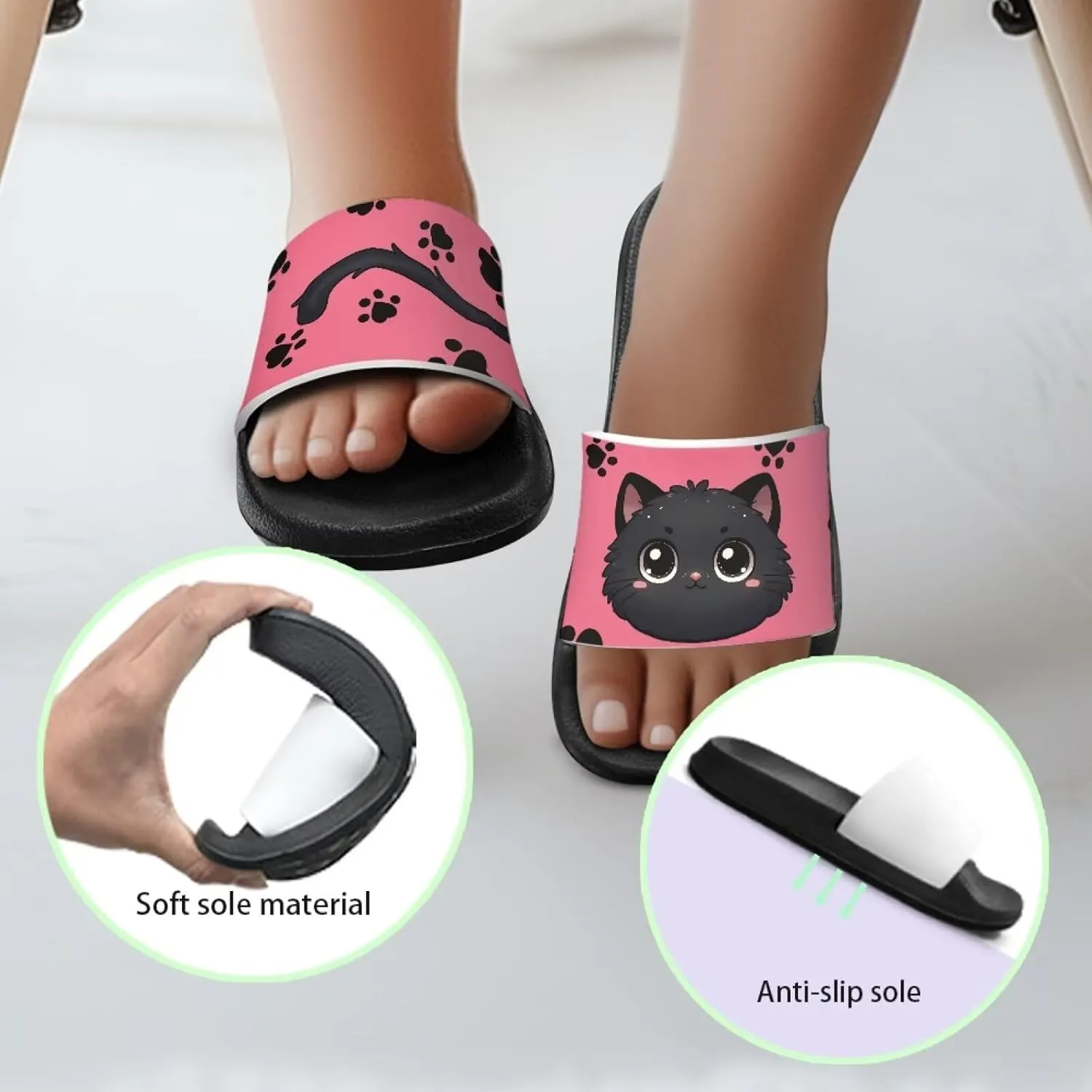 Comfortable Girls Sandals Toddler Kids Shower Shoes Summer Slippers Girls Flip Flops