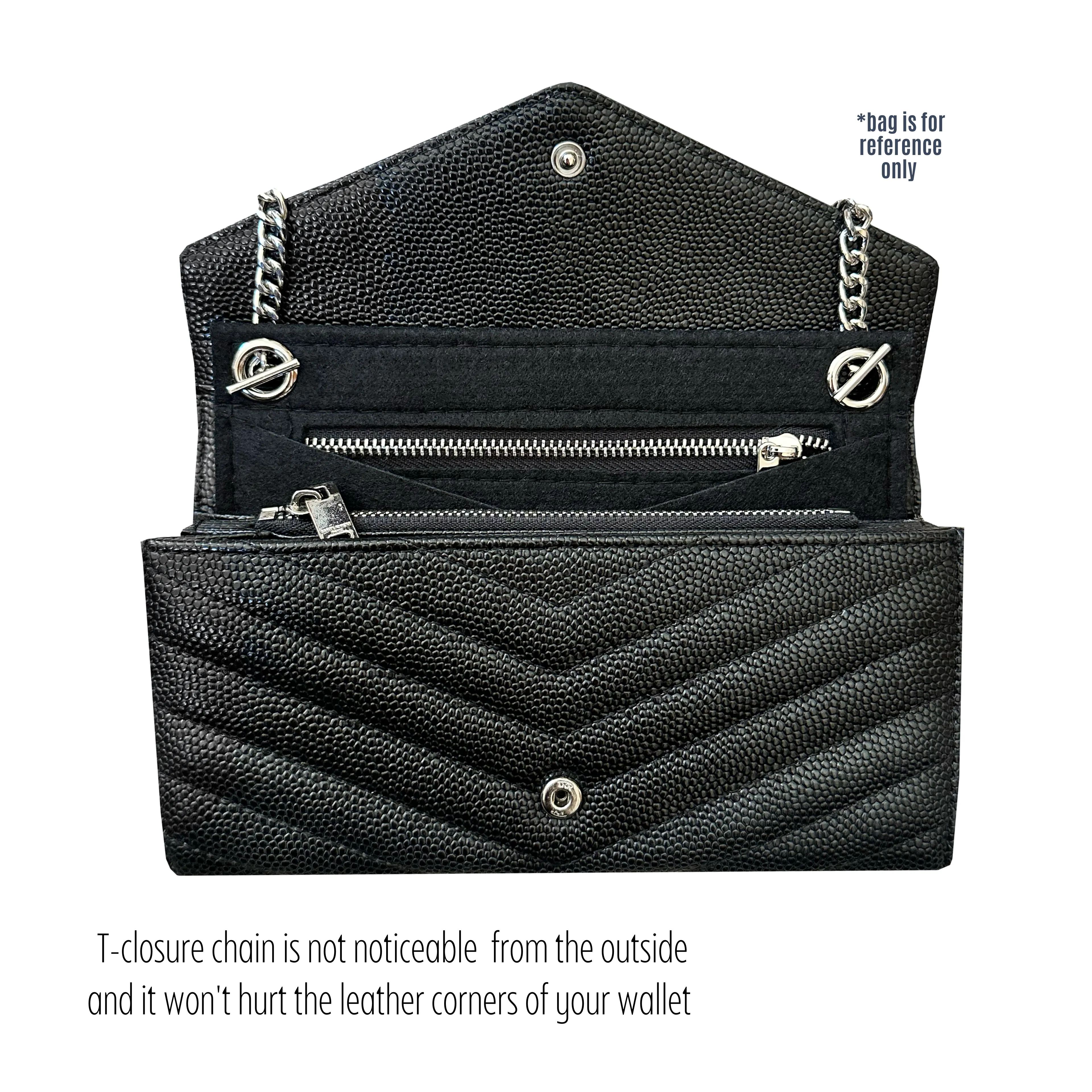 Conversion Kit for Cassandre Large Flap Wallet | Accessory for YSL Swing | Chanel Strap | Designer Purse Insert | Yves Saint Laurent Handbag Strap | Bag Insert Organizer | Yves Saint Laurent Swing Strap | Luxury Bag Accessory | Bag Protector”