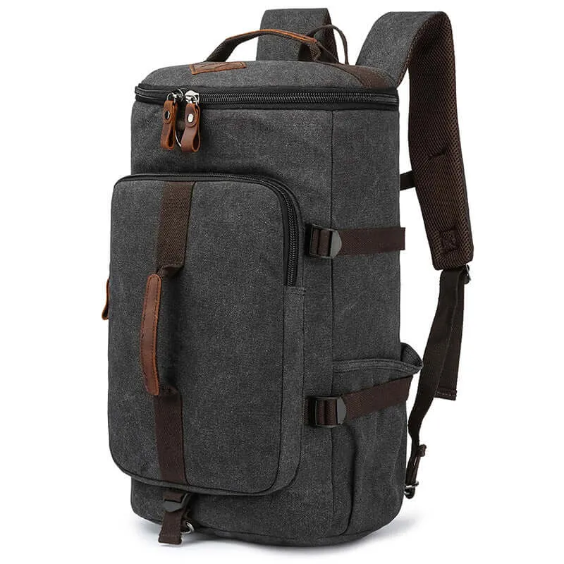 Convertible Canvas Backpack - Travel Duffle Bag 34L