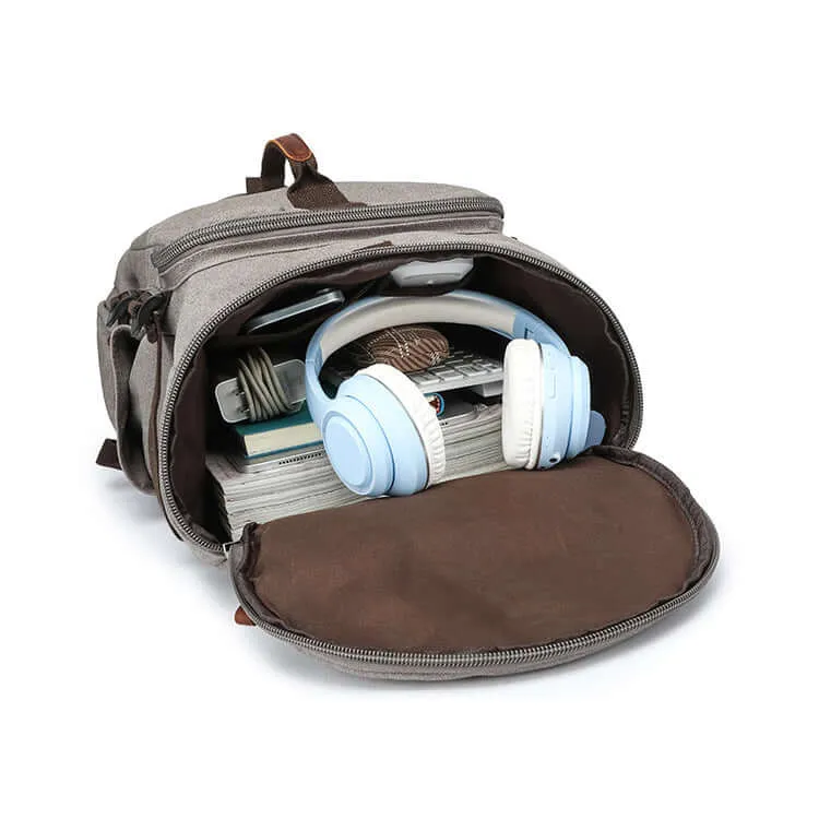 Convertible Canvas Backpack - Travel Duffle Bag 34L