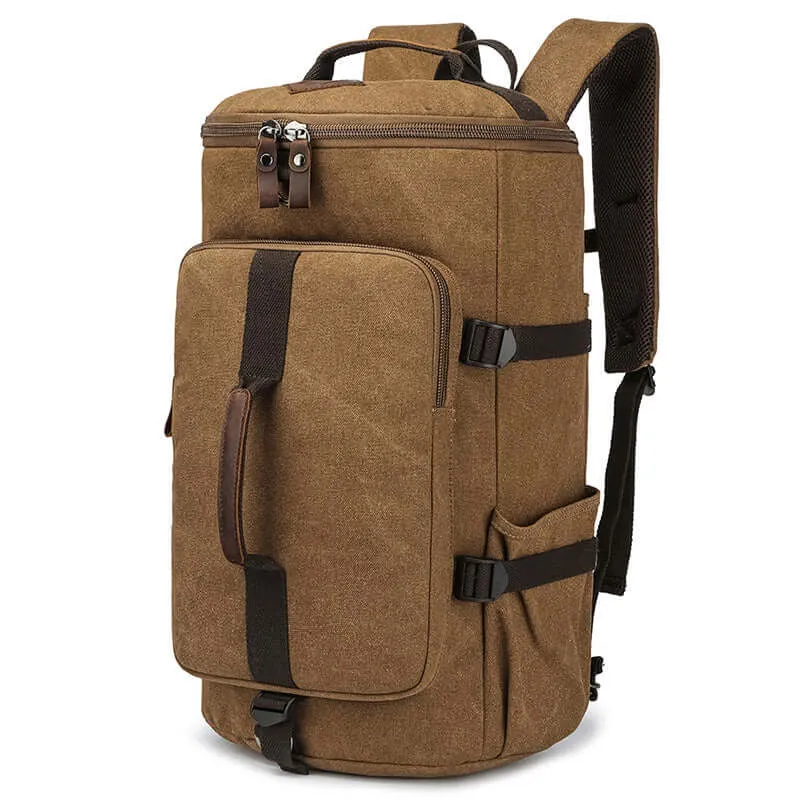 Convertible Canvas Backpack - Travel Duffle Bag 34L