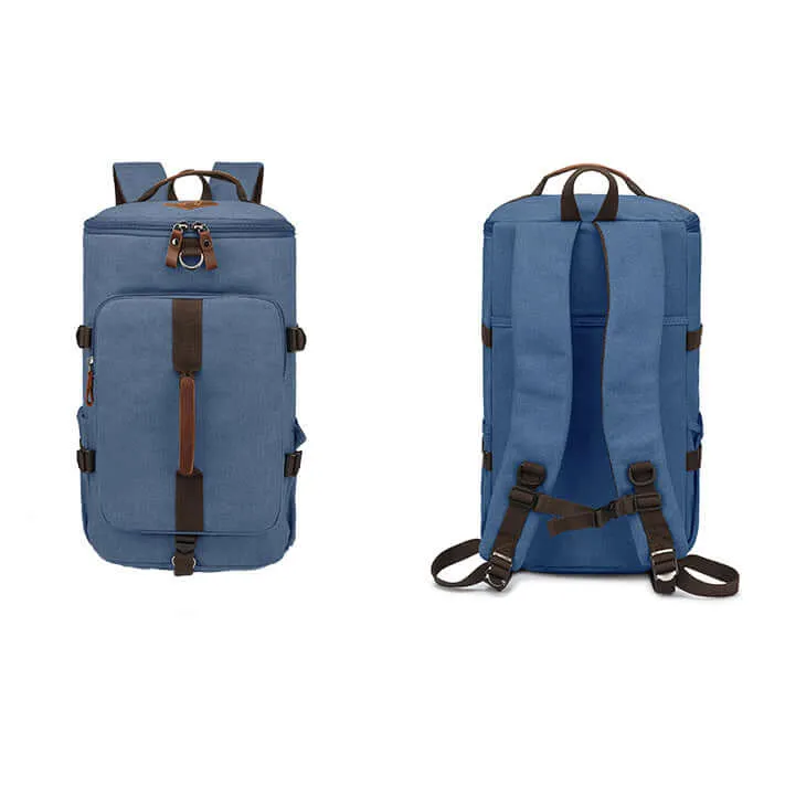 Convertible Canvas Backpack - Travel Duffle Bag 34L