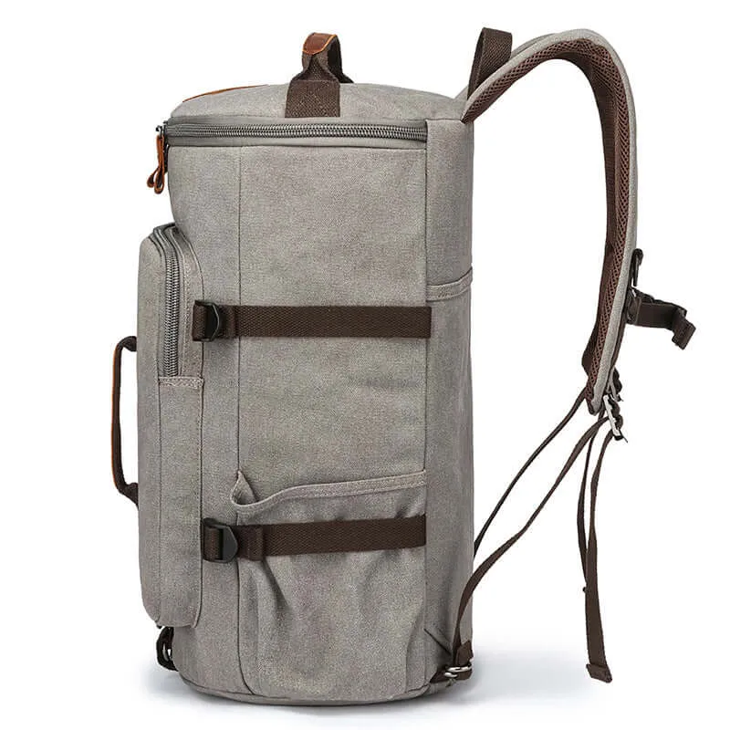 Convertible Canvas Backpack - Travel Duffle Bag 34L