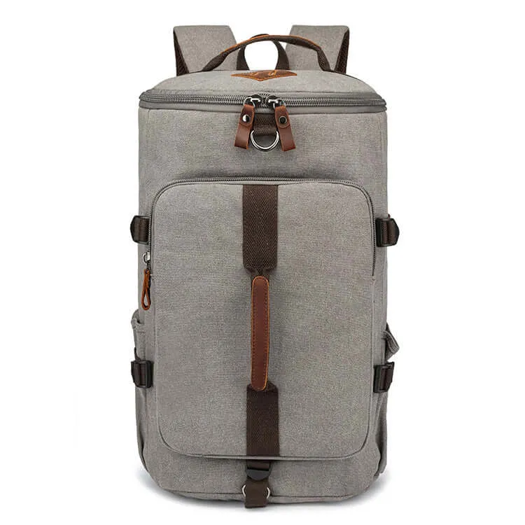 Convertible Canvas Backpack - Travel Duffle Bag 34L