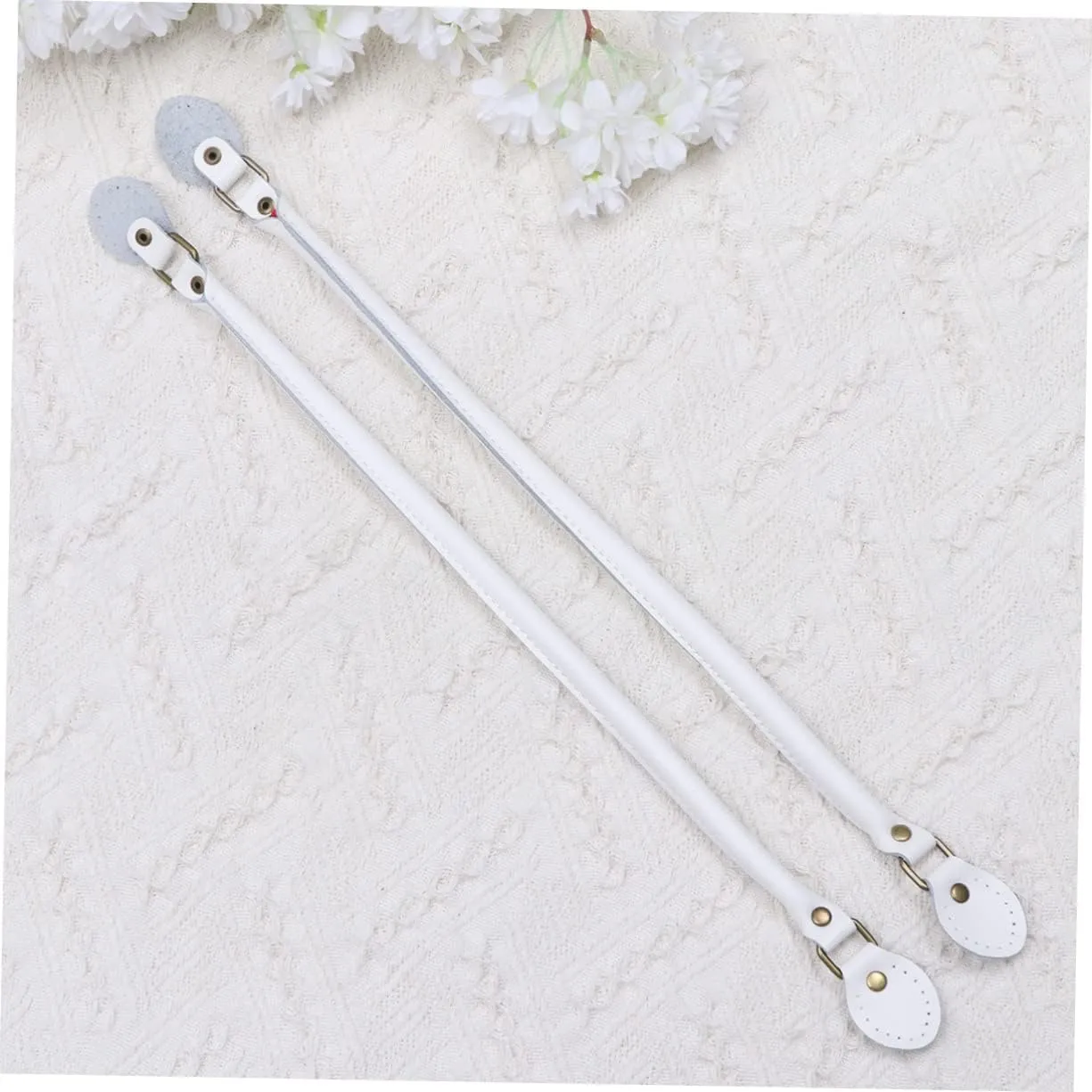 CORHAD 1 Pair Genuine Leather Bag Strap 50cm DIY Sling Purse Crossbody Women White Purses for Ladies Handbags
