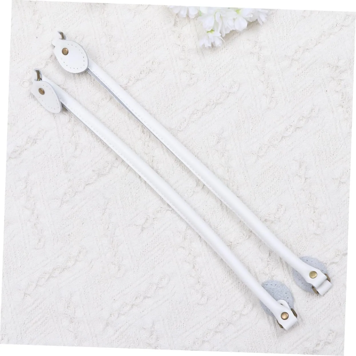 CORHAD 1 Pair Genuine Leather Bag Strap 50cm DIY Sling Purse Crossbody Women White Purses for Ladies Handbags
