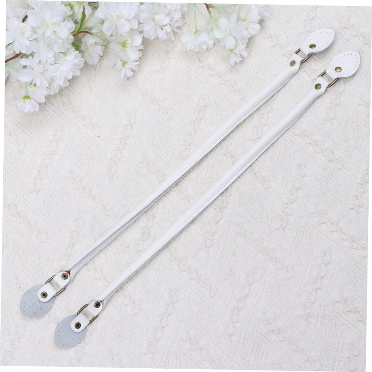 CORHAD 1 Pair Genuine Leather Bag Strap 50cm DIY Sling Purse Crossbody Women White Purses for Ladies Handbags