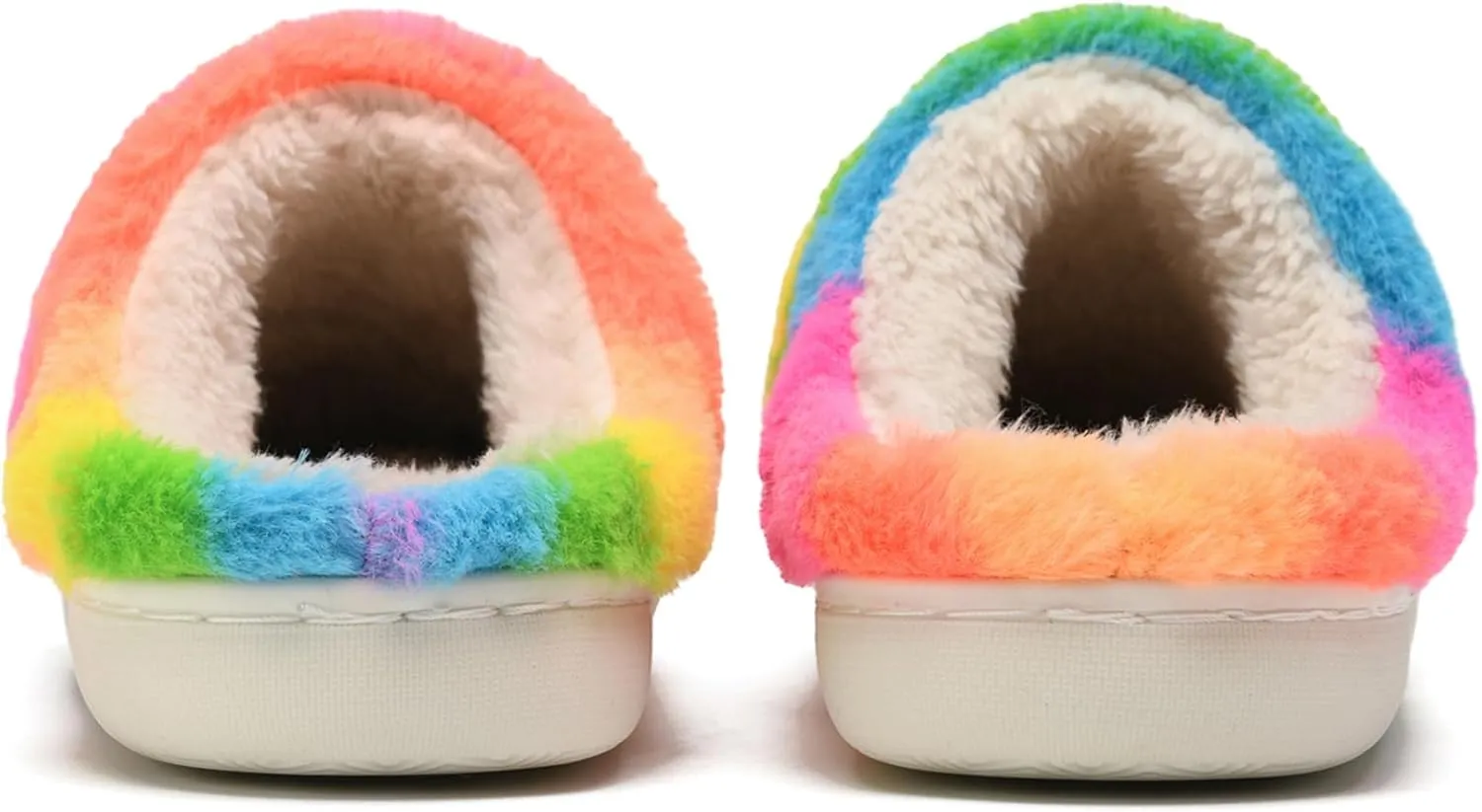 COVS Cute Kids Smile Face Slippers for Girls Boys Soft Plush Non-Slip Toddler House Slippers Little kids smile slippers Indoor Outdoor