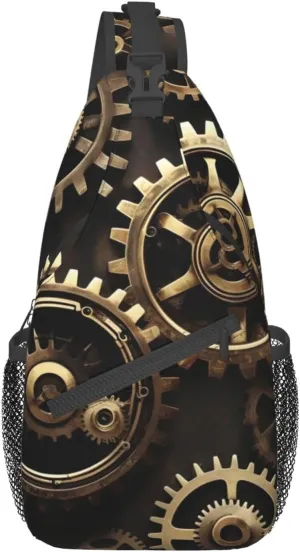 Cow Black Spot Unisex Crossbody Backpack Travel Hiking Casual Chest Bags Lightweight Fashion