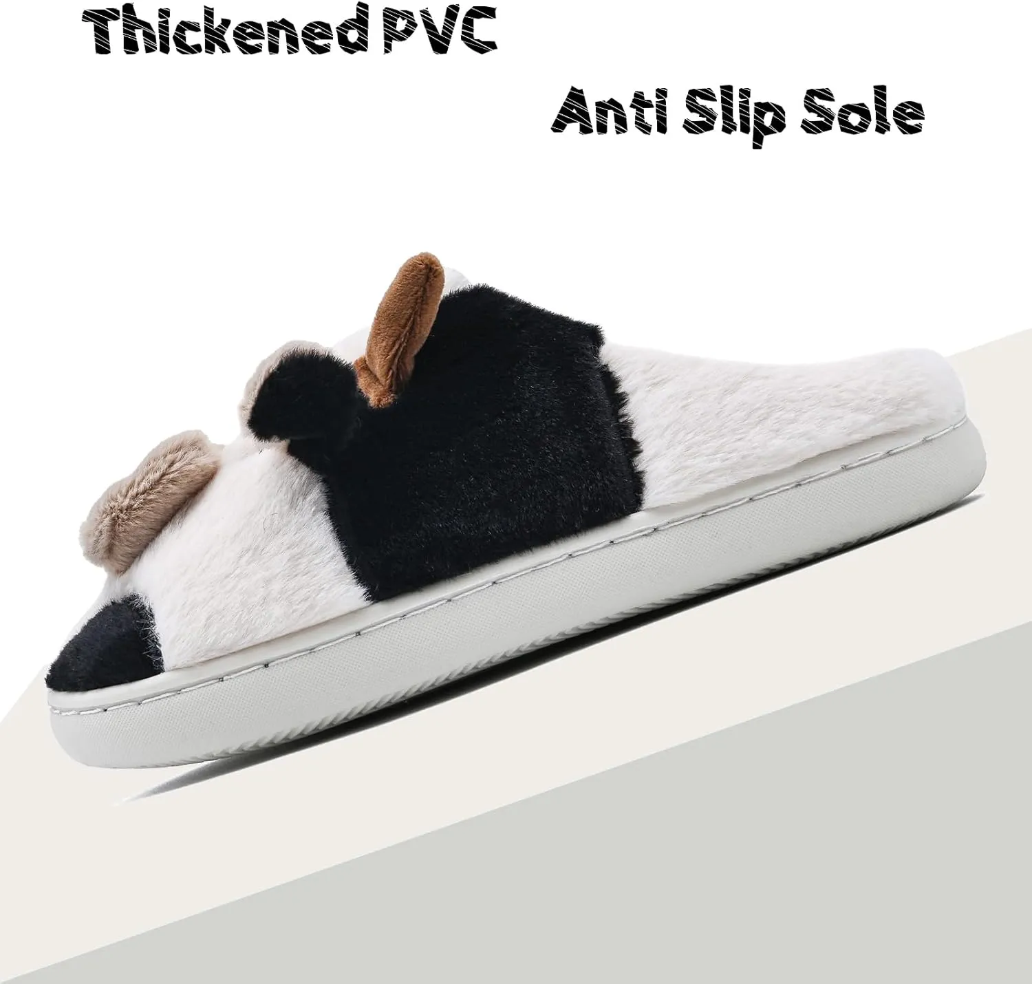 Cow Slippers For Women and Men Fluffy Cute Cozy House Slippers Indoor and Outdoor