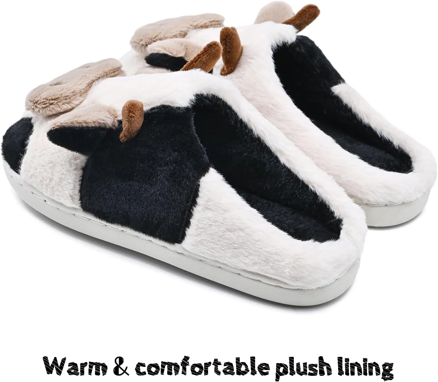 Cow Slippers For Women and Men Fluffy Cute Cozy House Slippers Indoor and Outdoor