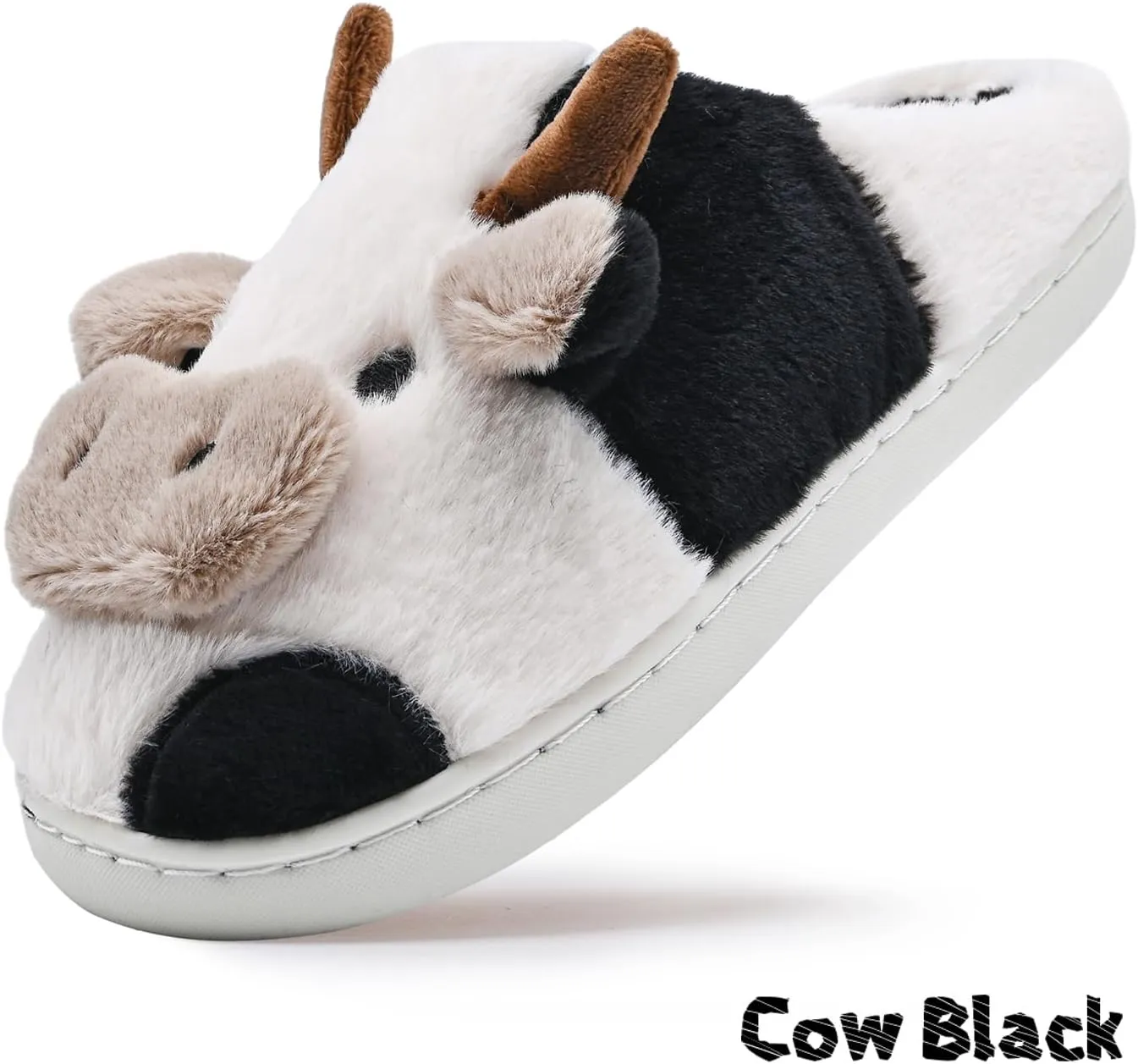 Cow Slippers For Women and Men Fluffy Cute Cozy House Slippers Indoor and Outdoor