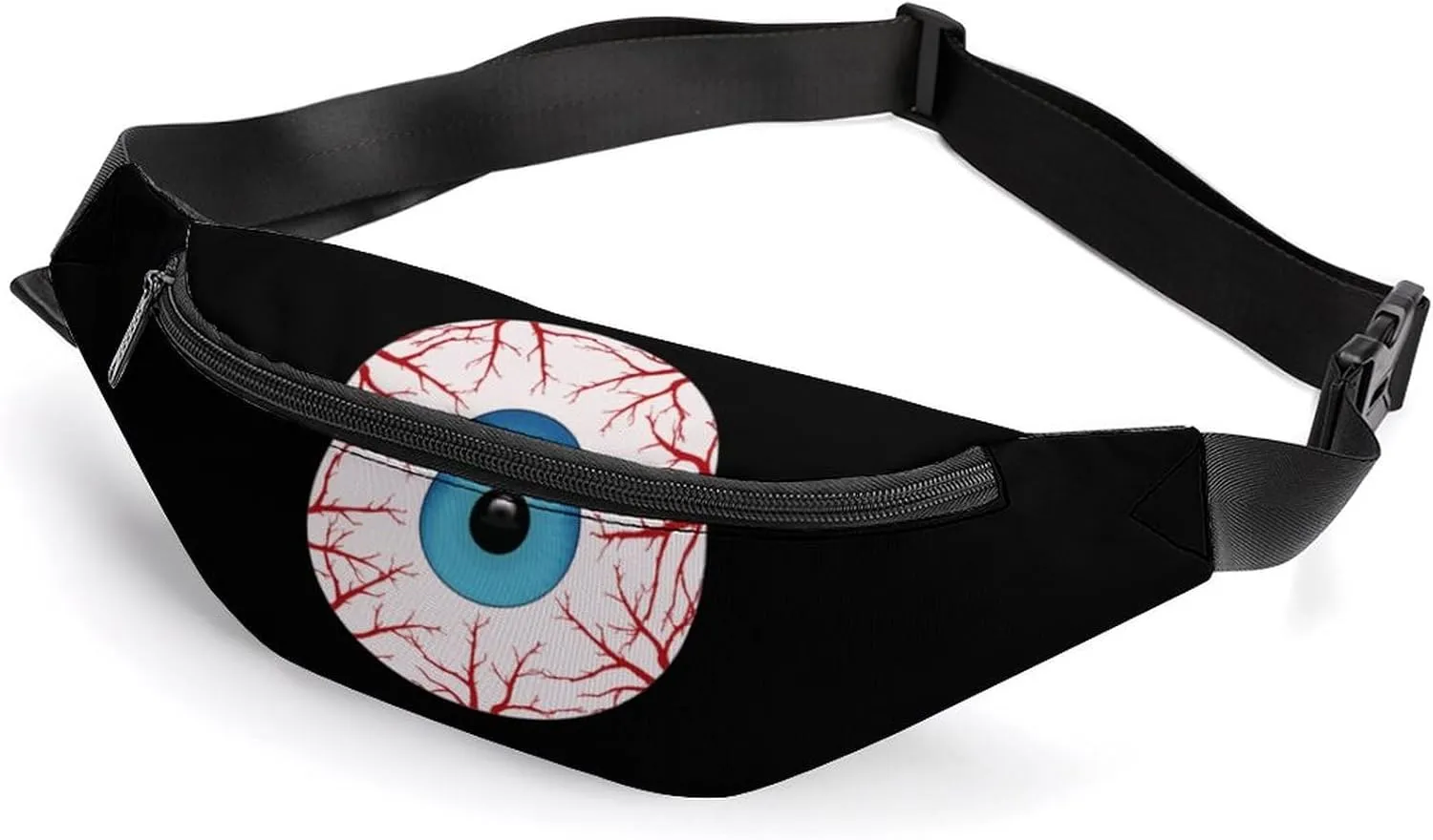 Creepy Bloodshot Eyeball Waterproof Fanny Pack Belt Bag Crossbody Waist Bags Travel Essentials for Sports Workout