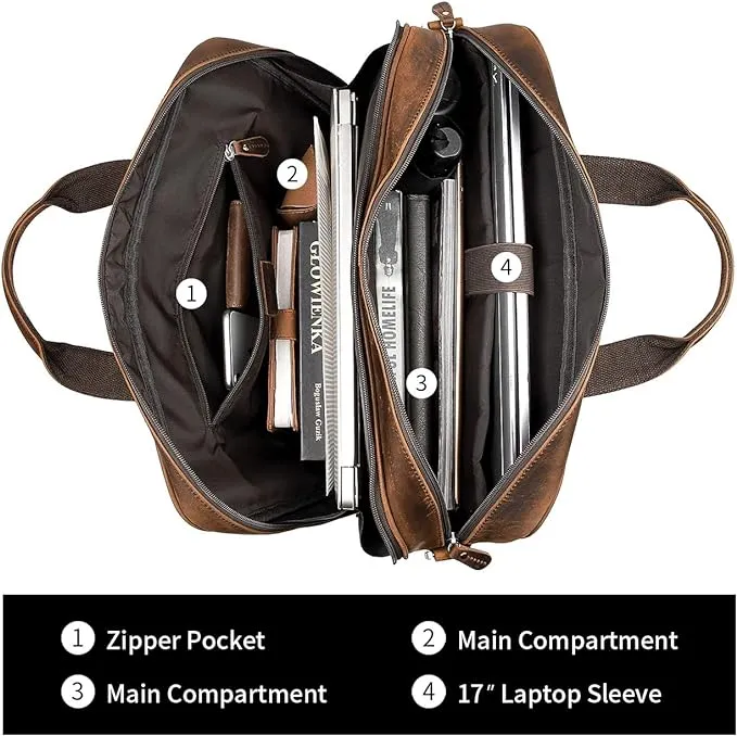 Crete Leather Laptop Bag