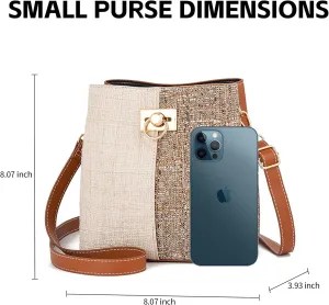 Cross Body Purse for Woman Trendy,Crossbody Bucket Bags-PU Leather with Adjustable Shoulder Strap, Multiple Pockets