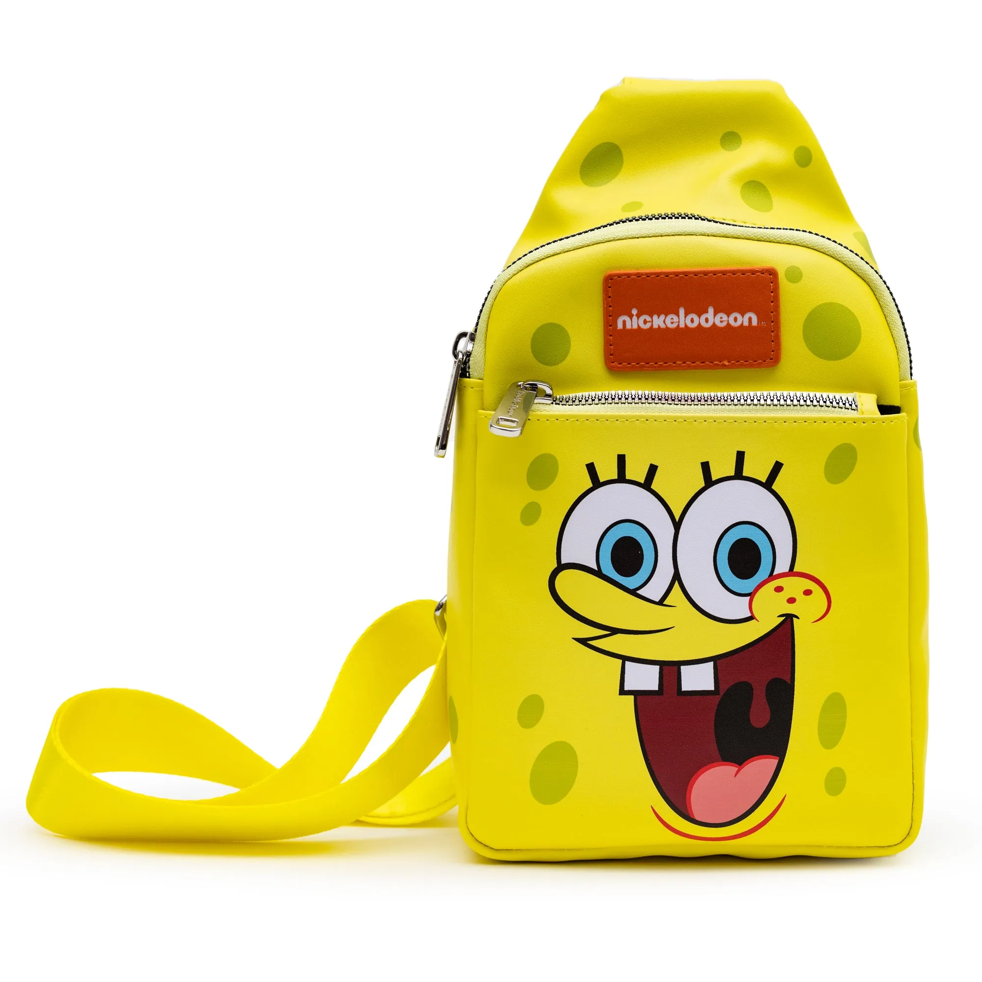 Cross Body Sling Bag  - SpongeBob SquarePants Smiling Face Character Close-Up Yellow