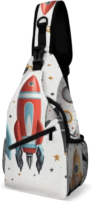 Crossbody Bag for Women Men Chest Bag Cartoon Santa Claus Sling Bag Crossbody Shoulder Bag Sling Backpack