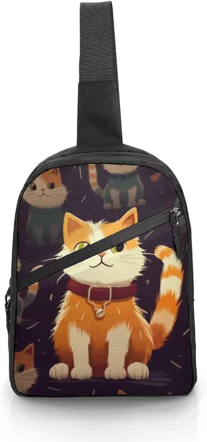 Crossbody Bag for Women Men Chest Bag Cartoon Santa Claus Sling Bag Crossbody Shoulder Bag Sling Backpack