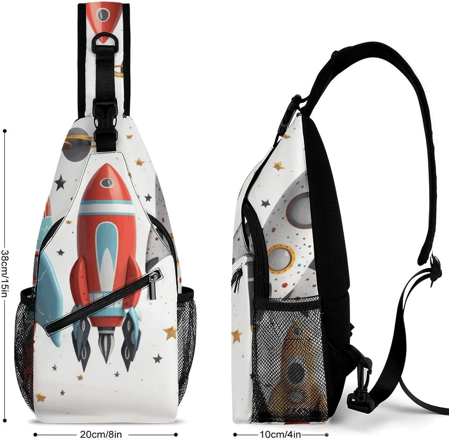 Crossbody Bag for Women Men Chest Bag Cartoon Santa Claus Sling Bag Crossbody Shoulder Bag Sling Backpack