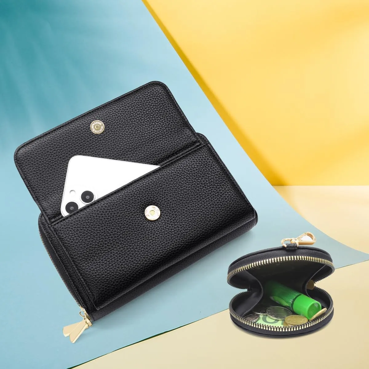Crossbody Bag for Women Small Shoulder Handbag Leather Cell Phone Purse Wristlet Clutch Wallet with Card Slots
