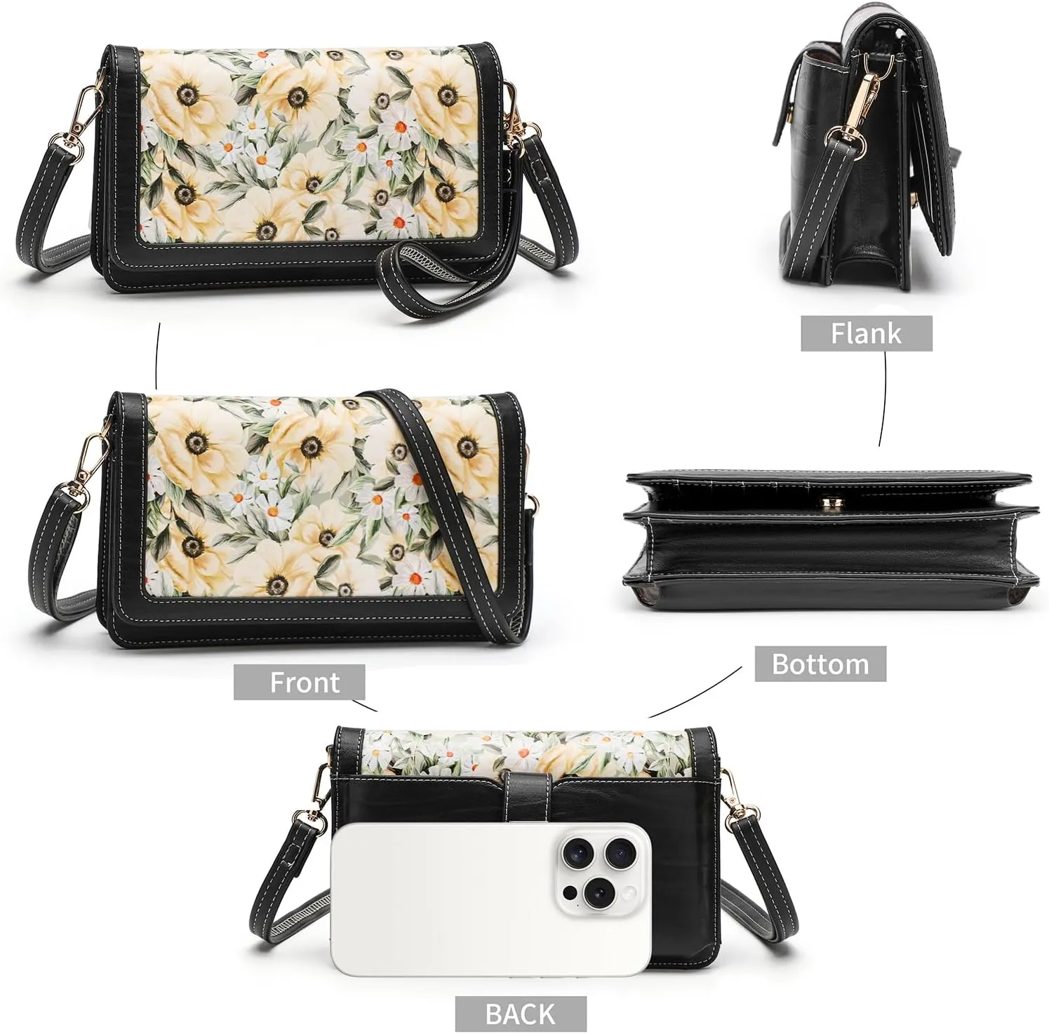 Crossbody Bags For Women Wristlet Wallet Phone Purse Shoulder handbags Multi-Function Small RFID Clutch Card Holder…