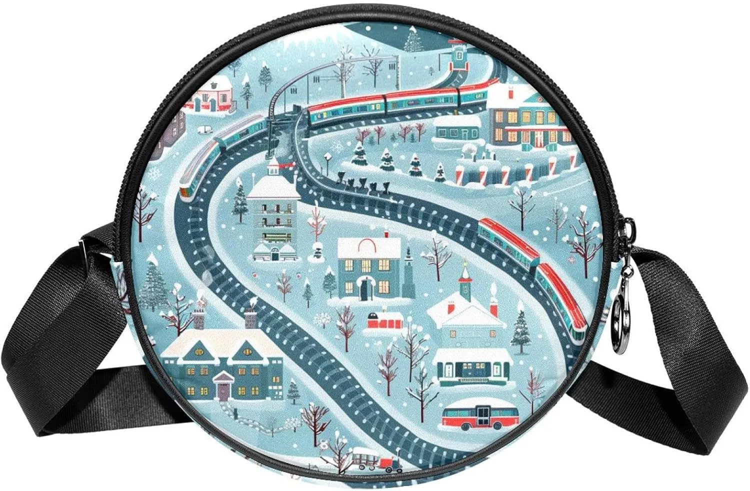 Crossbody Bags for Women,Crossbody Bag Men,Small Sling Bag,Cartoon Train Railway Game Mat,Crossbody Purse