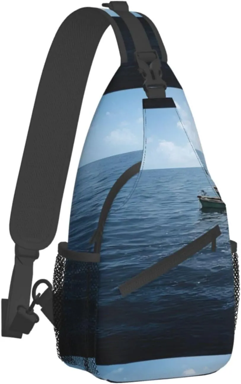 (Cruise Ship) Crossbody Bag Men Lightweight Chest Backpack For Hiking Cycling Traveling Running
