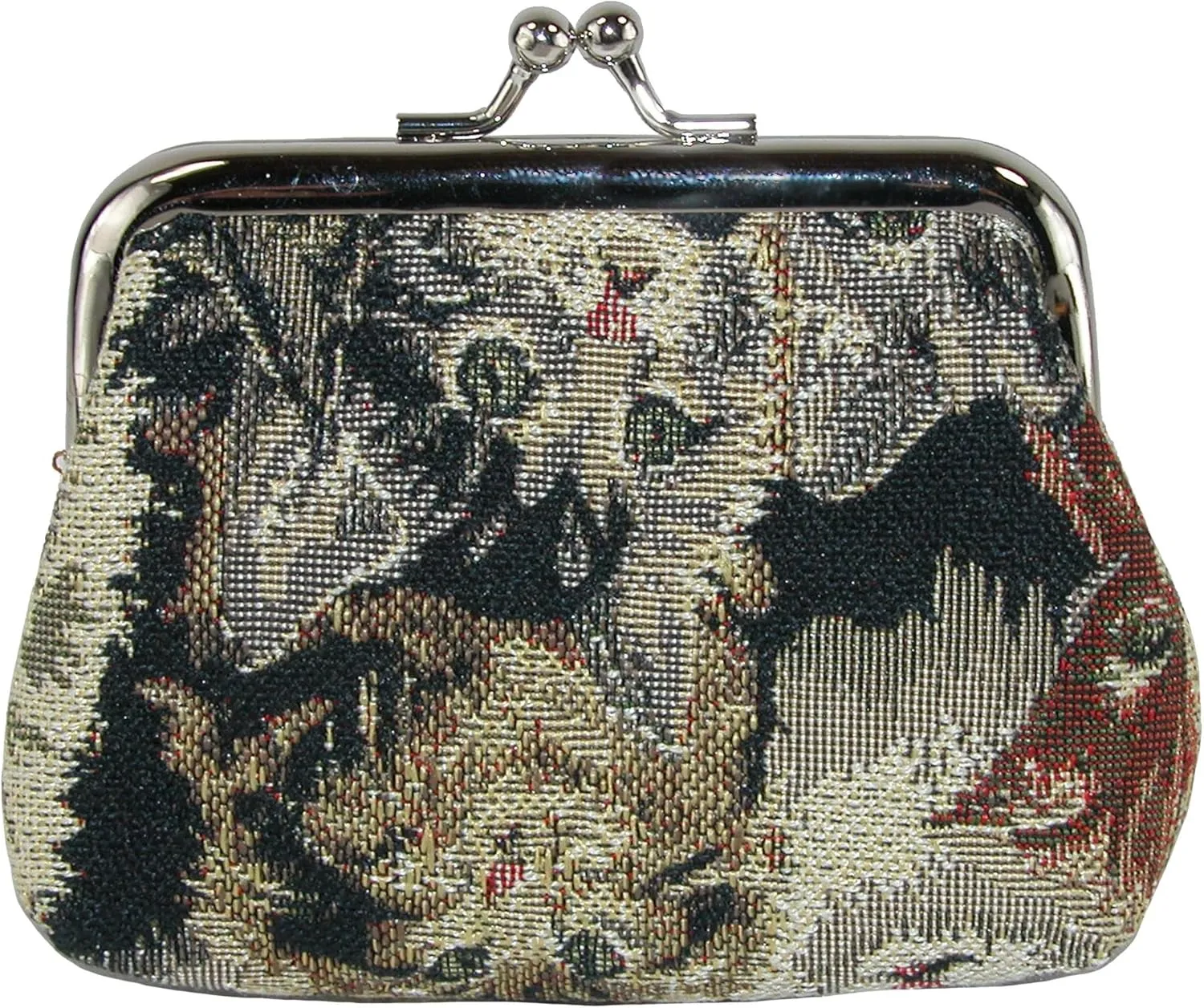 CTM® Women's Cat Print Tapestry Coin Purse Wallet
