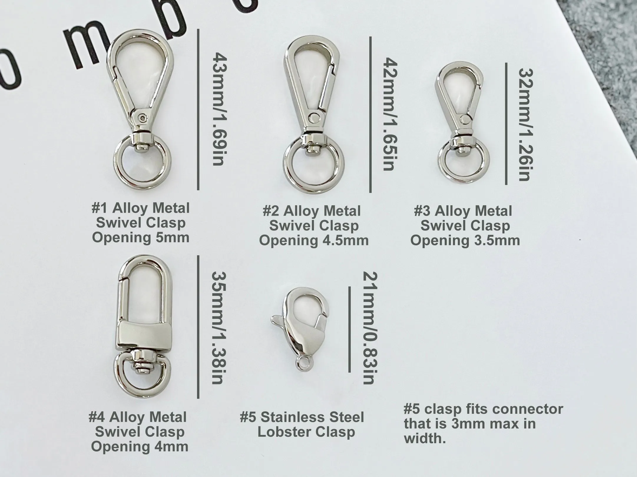 Curb Silver Chain for Bag, Luxury Stainless Steel Chain