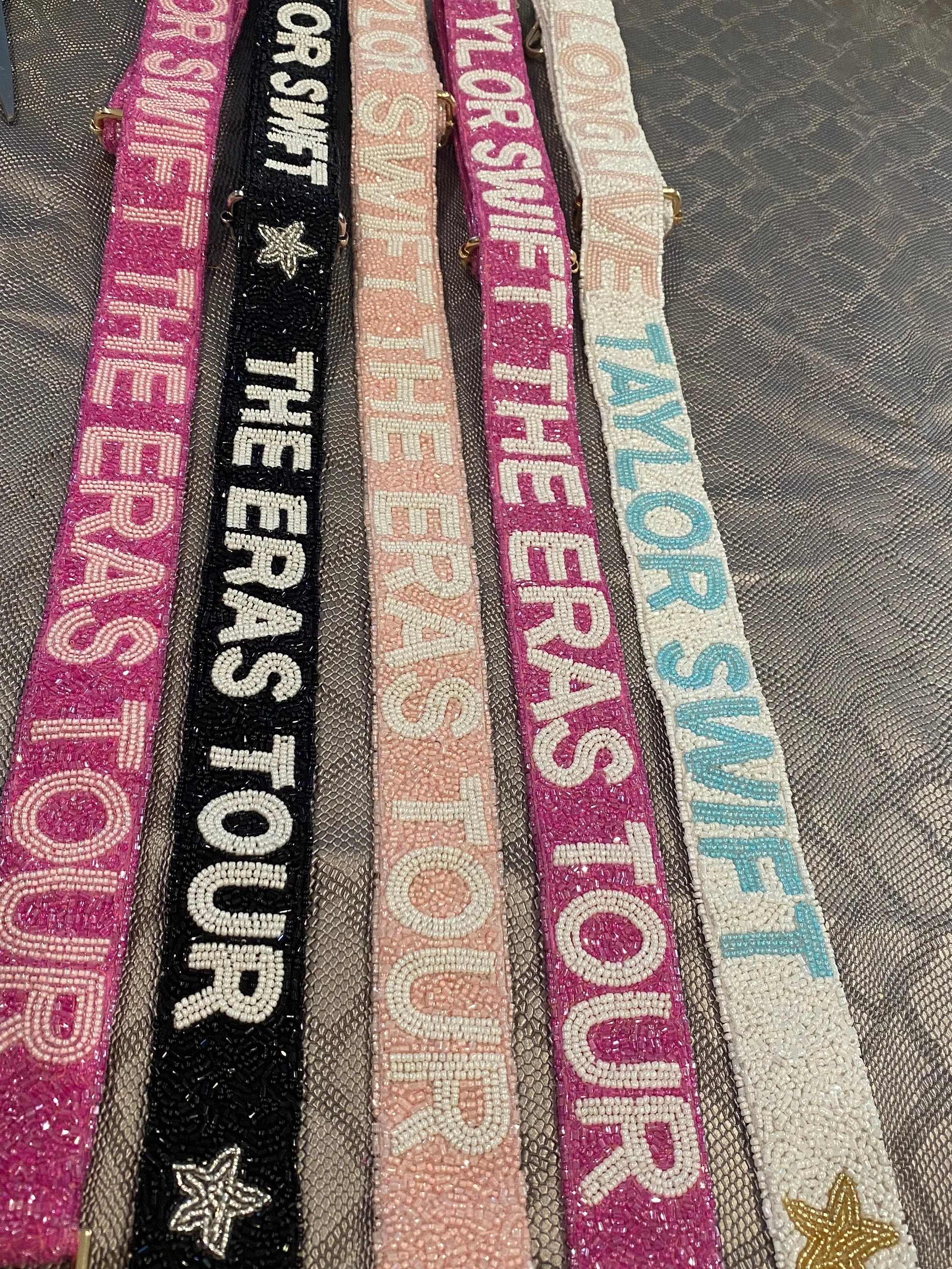 Custom college beaded bag strap for stadium bags, clear bag,team spirit strap, ADJUSTABLE game day clutch strap, personalized purse strap