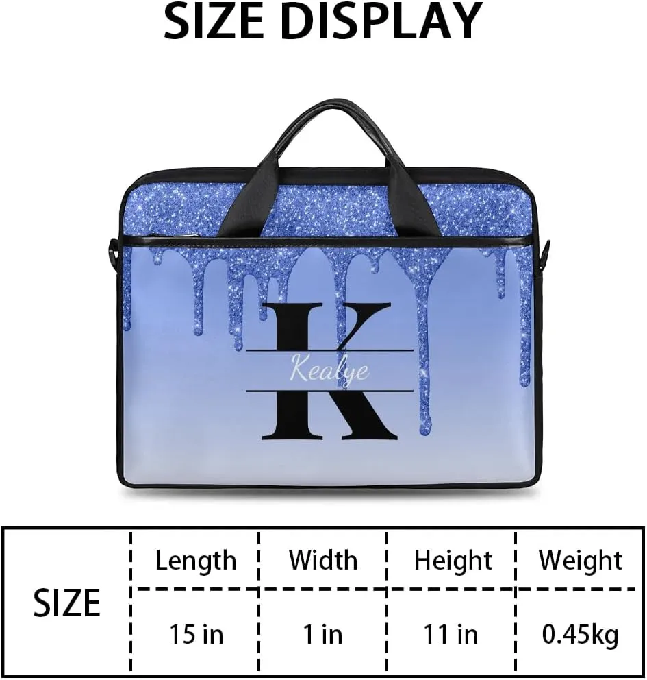 Custom Laptop Bag for Women Men Personalized Name 13 14 15.6 inch Laptop Messenger Shoulder Bags