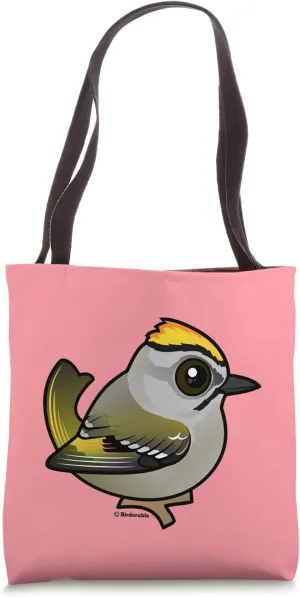 Cute Cartoon Golden-crowned Kinglet Birdorable Bird Species Tote Bag