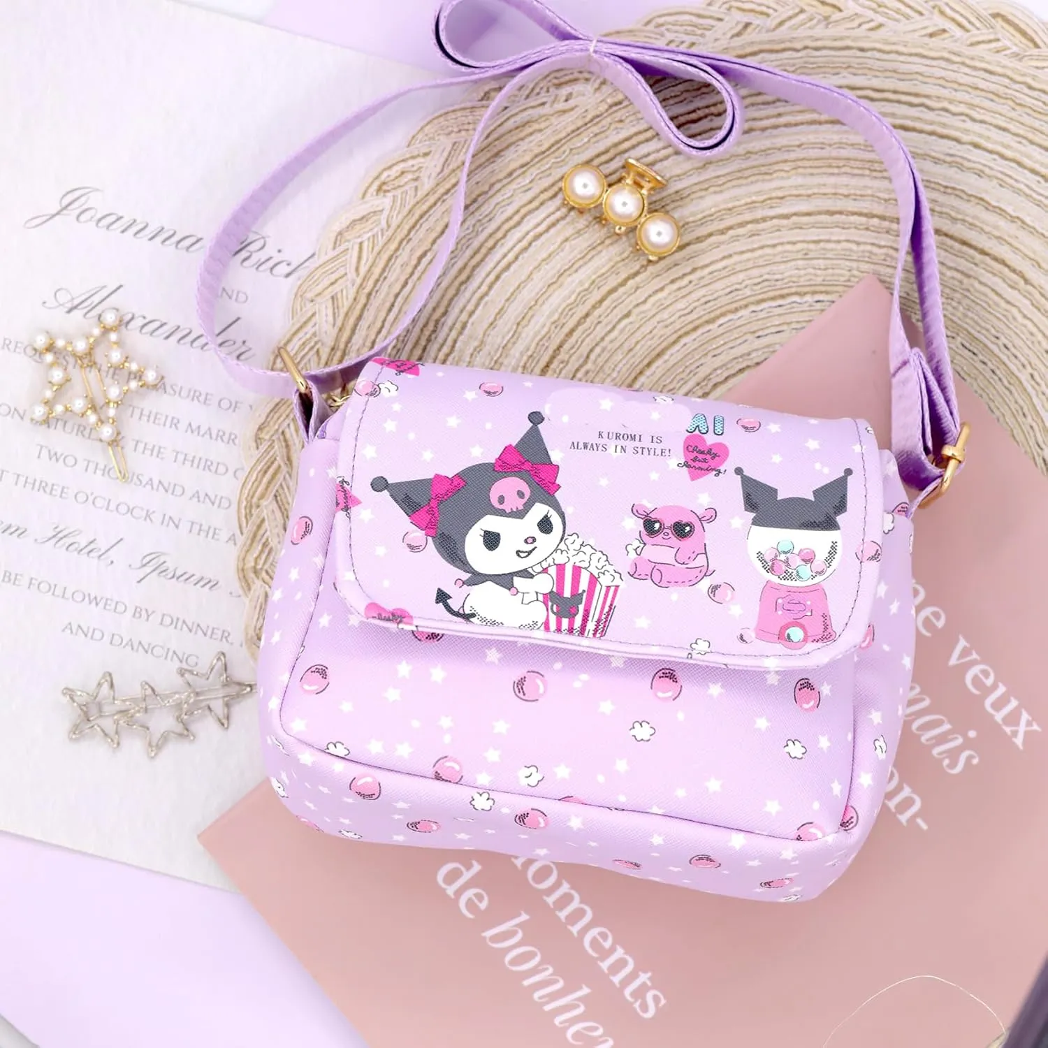 Cute Crossbody Bag Cartoon Kitty Melody Wallet Kawaii Phone Purse Coin Wallets Gift for Girls Women