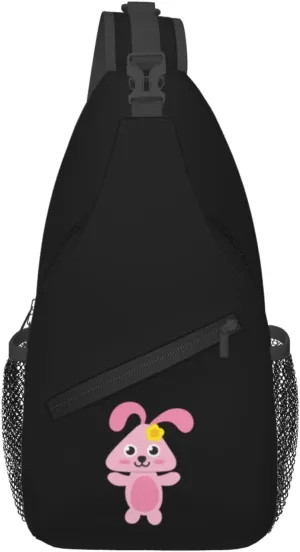 Cute Rabbit Crossbody Bags For Women Men Chest Backpack Gym Shoulder Bag Travel Outdoor Sports Casual Crossbody Bags