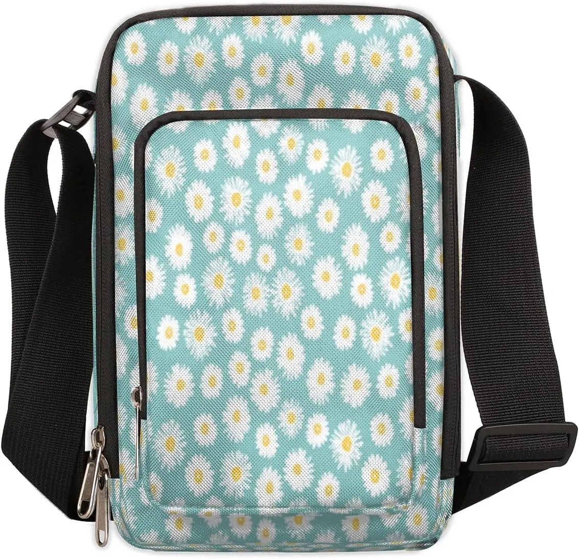 Daisy Naive Blue Small Crossbody Bags for Women Trendy Cross Body Phone Purse Wallet Mens Travel Crossbody Bag Side Shoulder Bag